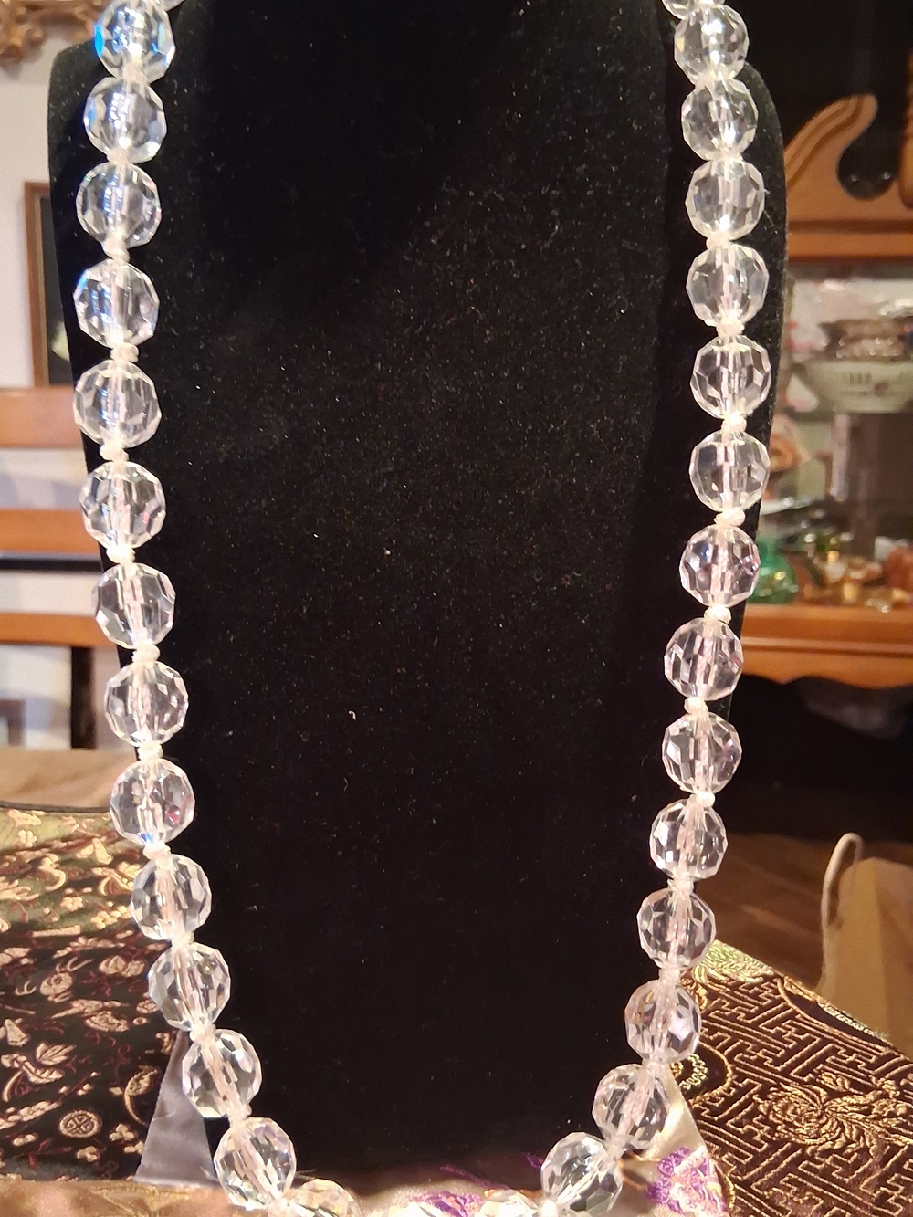 Crystal Bead Statement Necklace - Clear Gorgeous